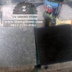 Batu andesit coating hitam (candi)