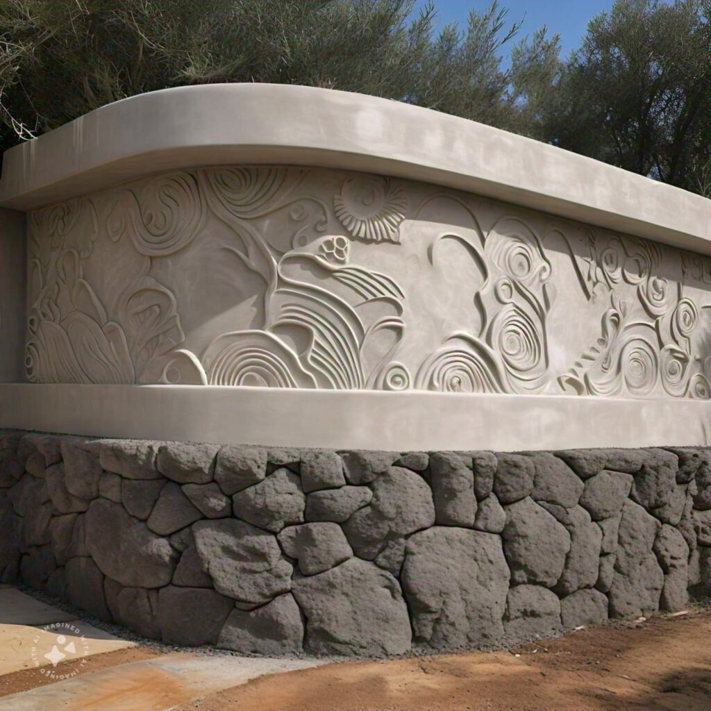 Ragam Variasi Dinding Tembok Luar dengan Batu Andesit 3