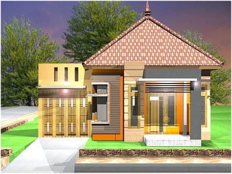 Desain dan Model Rumah dengan Batu Alam Tampak Depan