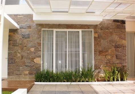 Desain dan Model Rumah dengan Batu Alam Tampak Depan 24