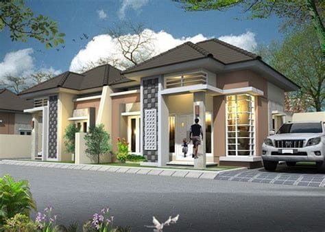 model rumah minimalis sederhana lantai tampak depan