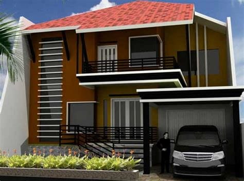 gambar rumah modern minimalis tampak depan batu alam