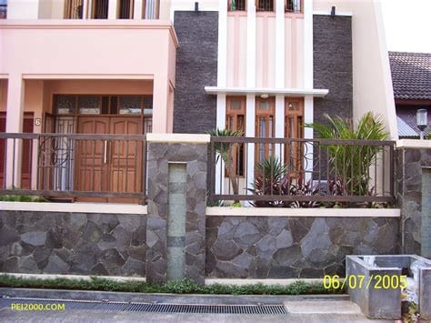 contoh rumah minimalis ornamen batu alam terbaru