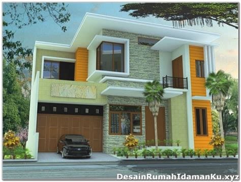 cat rumah minimalis batu alam ngehits