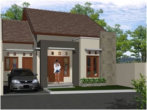 ide desain rumah minimalis tampak depan batu alam