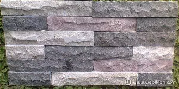 batu andesit susun sirih kombinasi