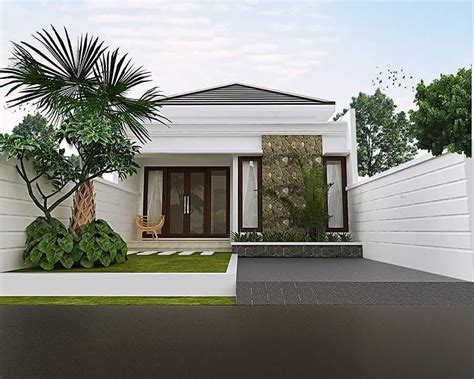 ide desain rumah minimalis tampak depan batu alam