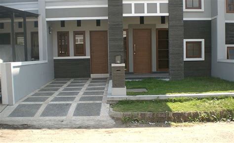 model carport minimalis batu alam garasi
