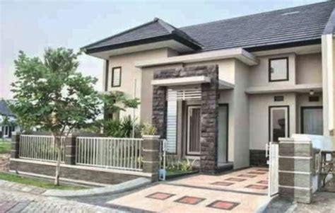 rumah minimalis cat batu alam inspiratif cat