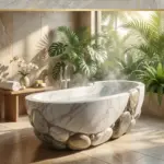 5 Inspirasi Bak Kamar Mandi Batu Alam untuk Hunian Modern